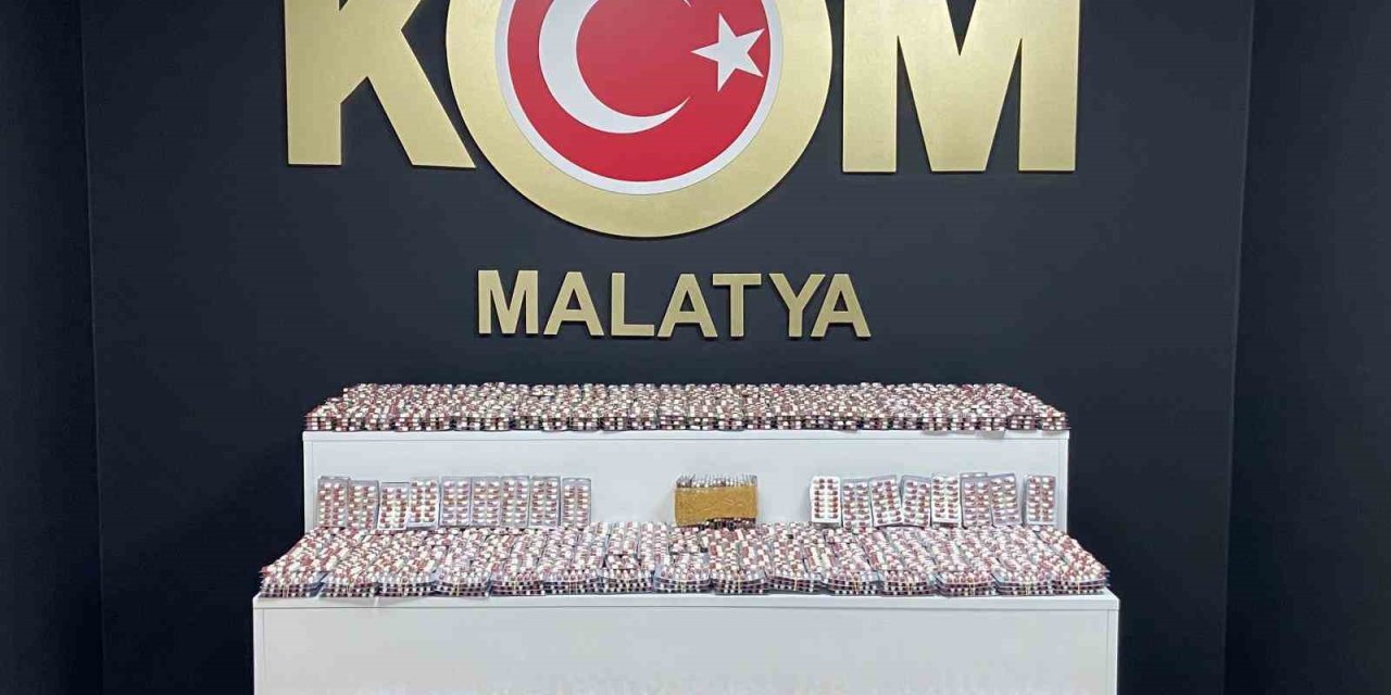 Malatya’da 21 bin 672 adet sentetik ecza hap ele geçirildi