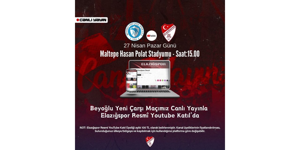 Elazığsporlu taraftarlara canlı yayın müjdesi