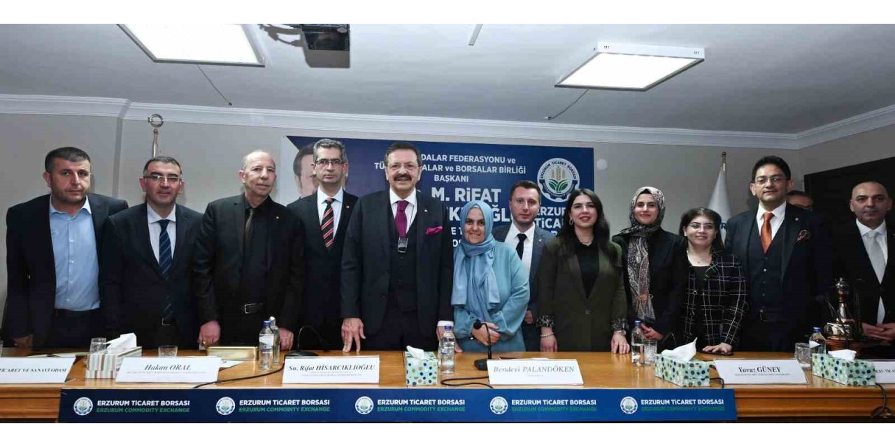 TOBB Başkanı Hisarcıklıoğlu’ndan Erzurum Ticaret Borsası’na ziyaret