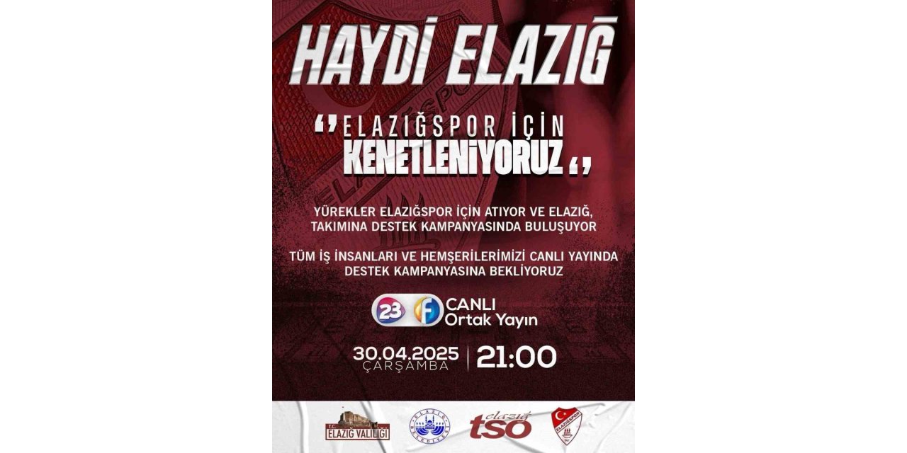 Elazığspor için destek kampanyası düzenlenecek