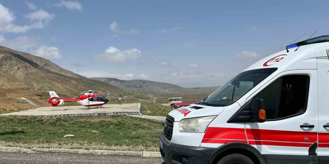 Ambulans helikopter kafa travması geçiren hasta için havalandı