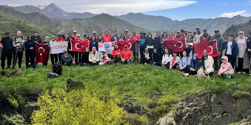 Kağızman doğasında 66 kişilik yürüyüş: 5. Rota tamamlandı