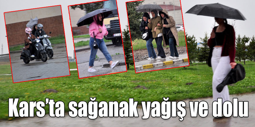 Kars’ta sağanak yağış ve dolu
