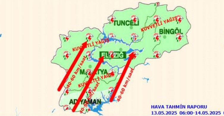 Meteorolojiden 5 il için ’kuvvetli yağış’ uyarısı