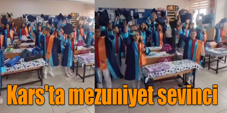 Kars'ta mezuniyet sevinci