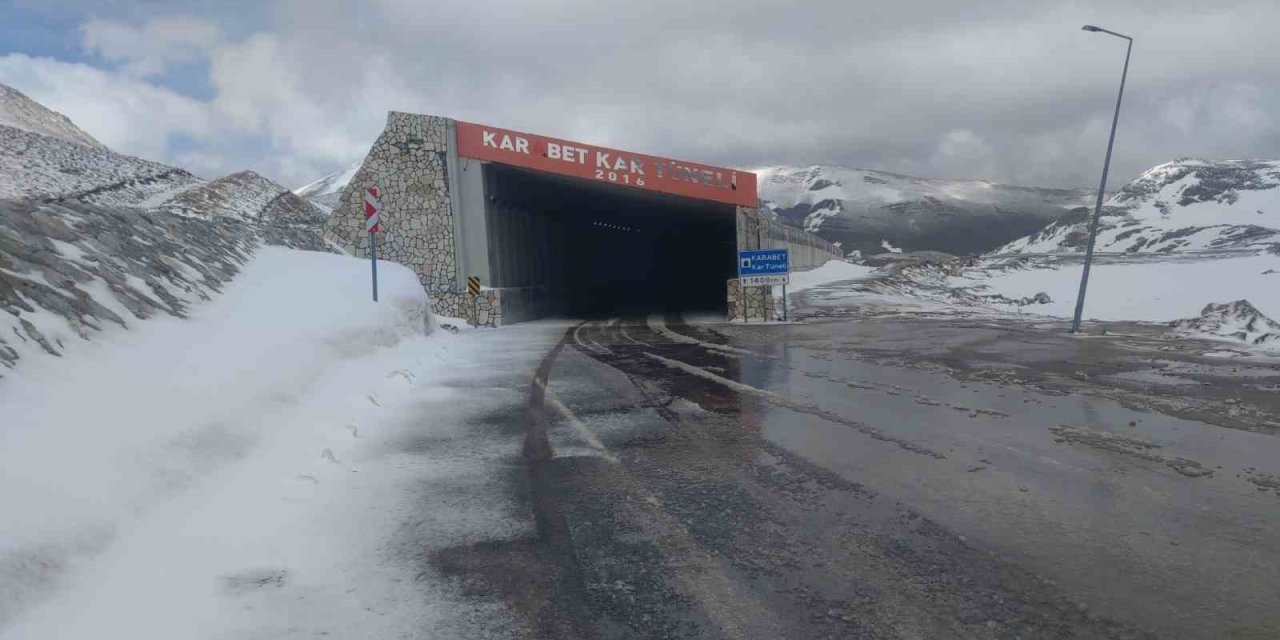 Van’da dağların zirvesinde kar, ovalarında çiçek