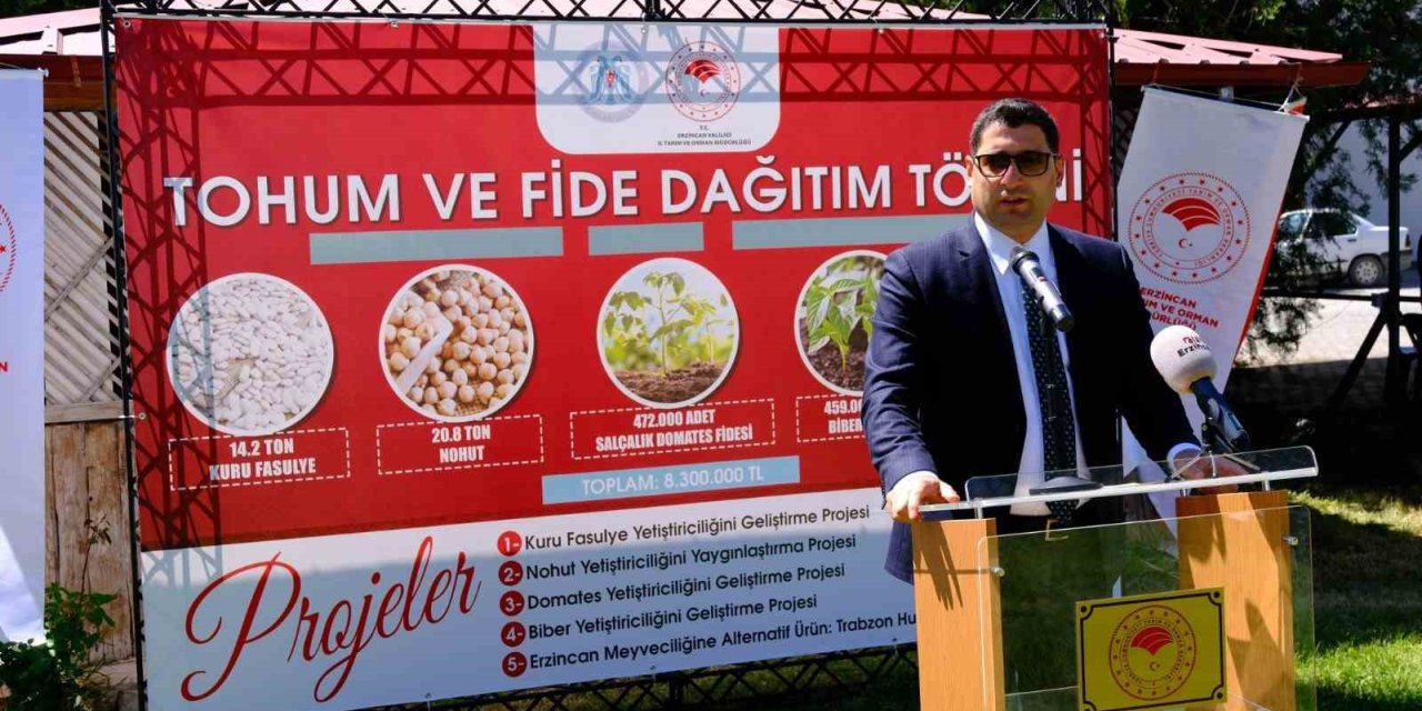 Çiftçilere domates fidesi dağıtımı yapıldı