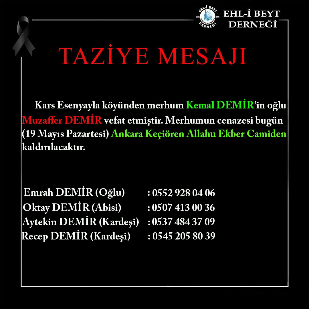 TAZİYE MESAJI