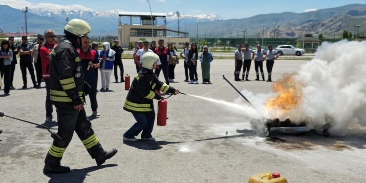 Yangınlara müdahale eğitimi düzenlendi