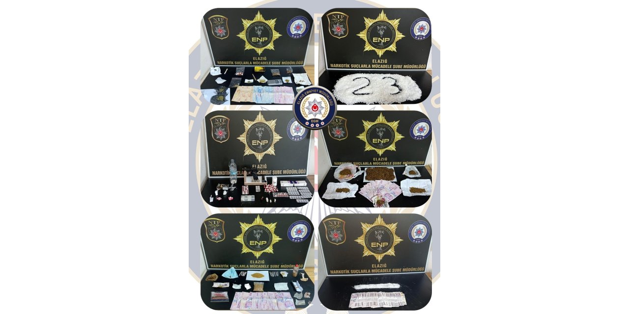 Elazığ’da uyuşturucu operasyonu: 17 tutuklama