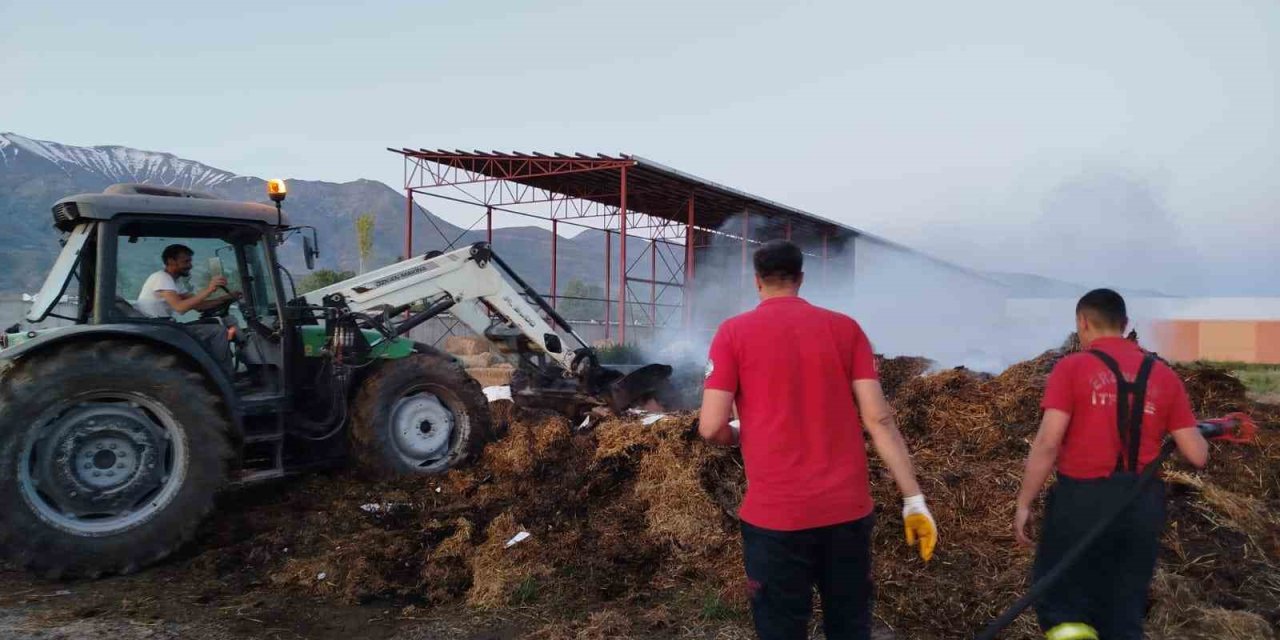 Samanlık yangını büyümeden söndürüldü