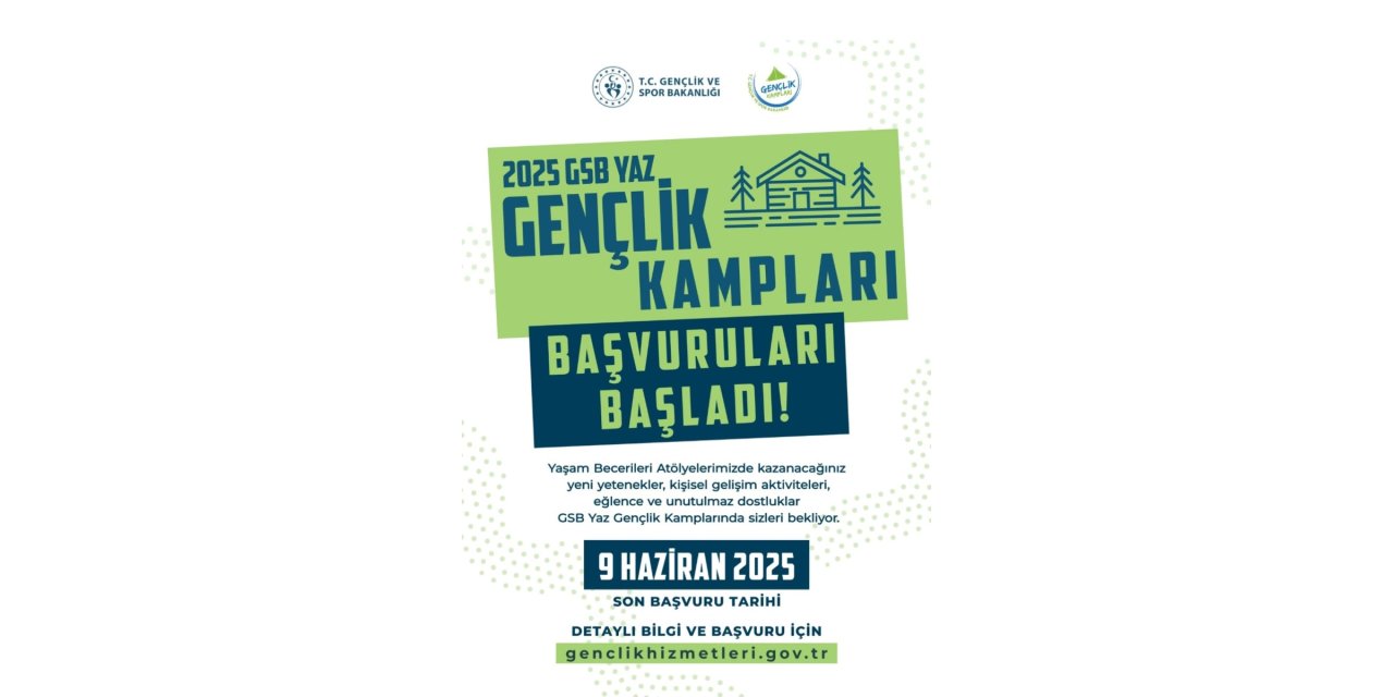 Gençlik kampları başvuruları başladı