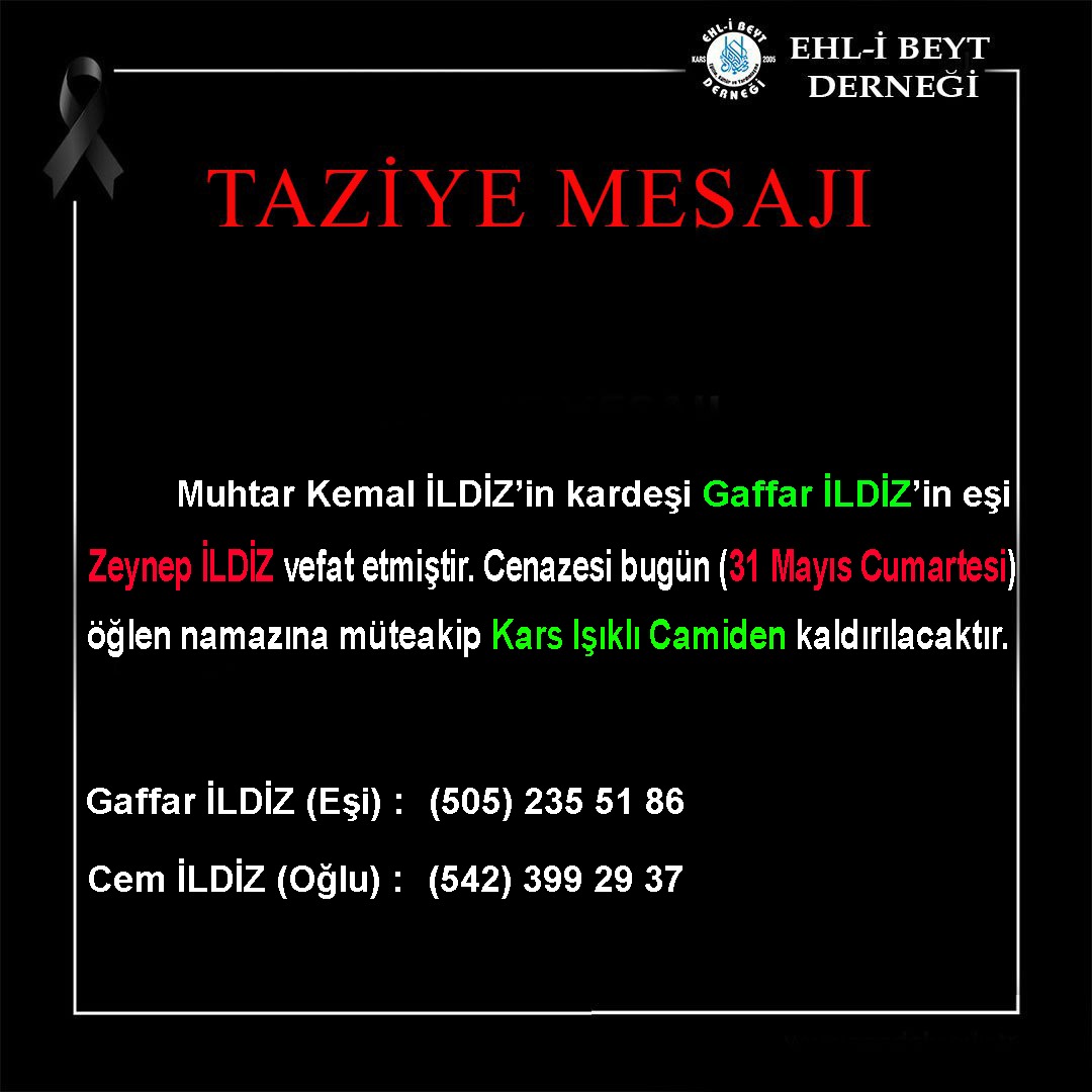İldiz ailesinin acı günü