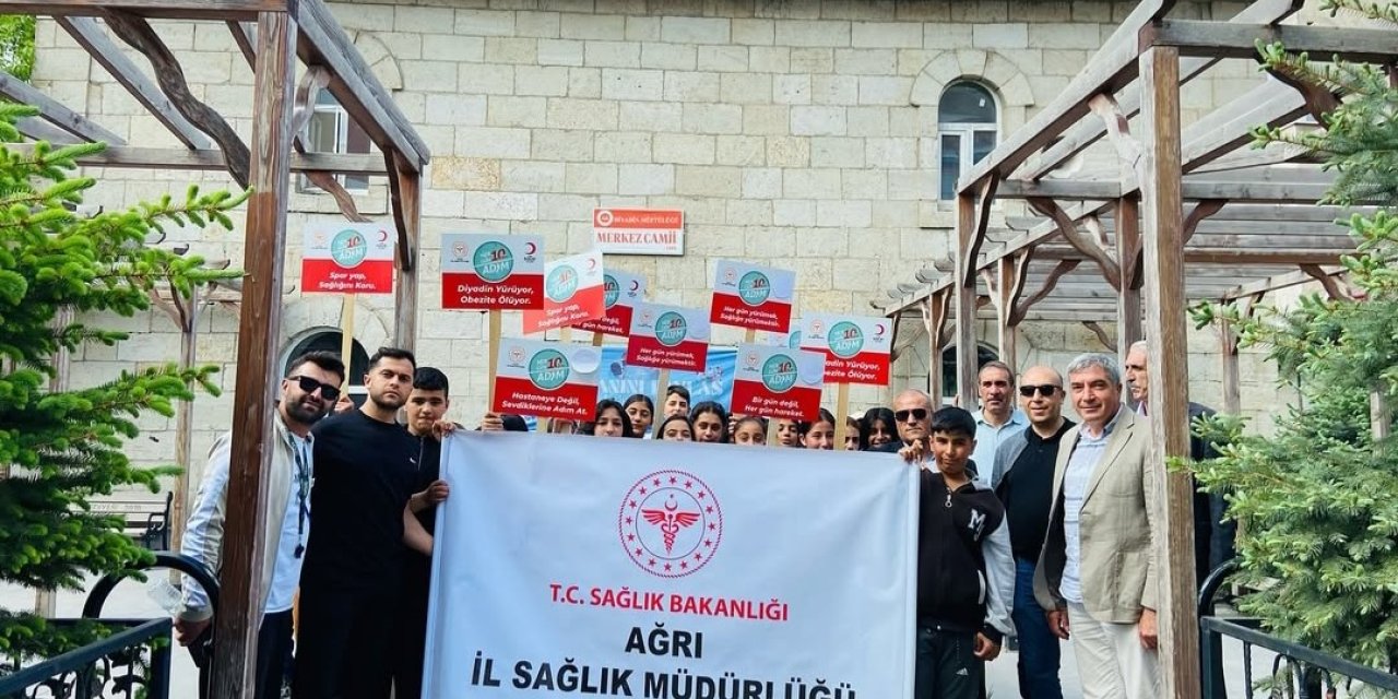 Diyadin’de "sağlık için hareket et" yürüyüşü düzenlendi