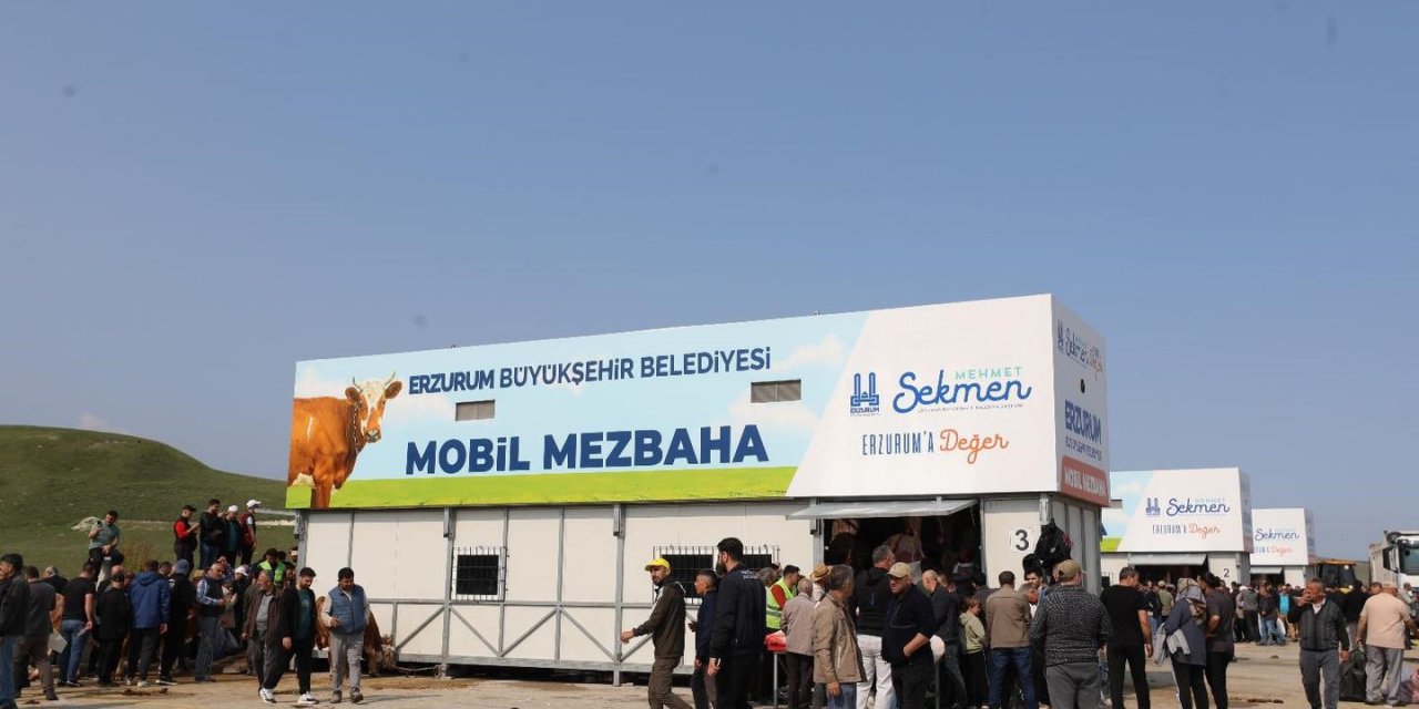 Vatandaş mobil mezbahanelere koştu