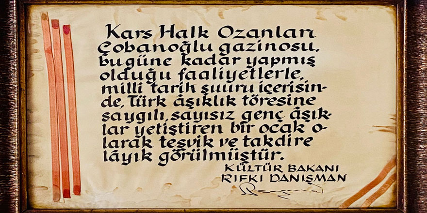 Âşıklık Geleneğine Vefa: Çobanoğlu Gazinosu’nun Tarihi Belgesi