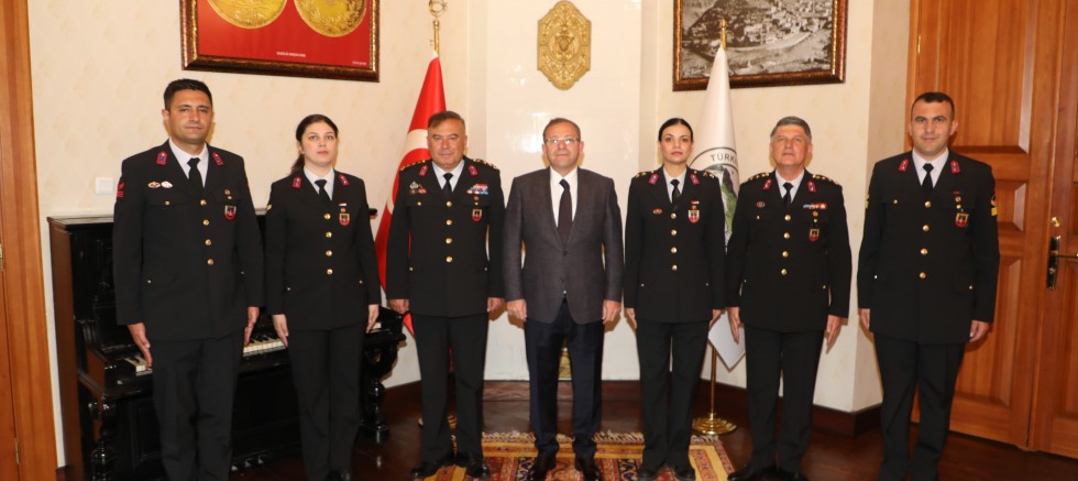 Kars Jandarma Komutanı Yusuf Mutlu Genç'ten Vali Polat'a Ziyaret