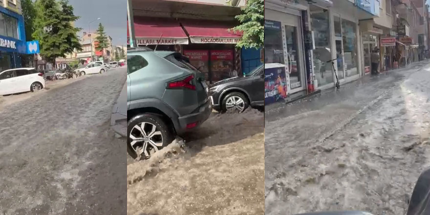 Sarıkamış'ta sağanak yağış etkili oldu