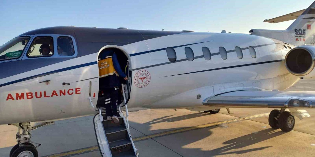 Beyin kanaması geçiren prematüre bebek ambulans uçakla Ankara’ya sevk edildi