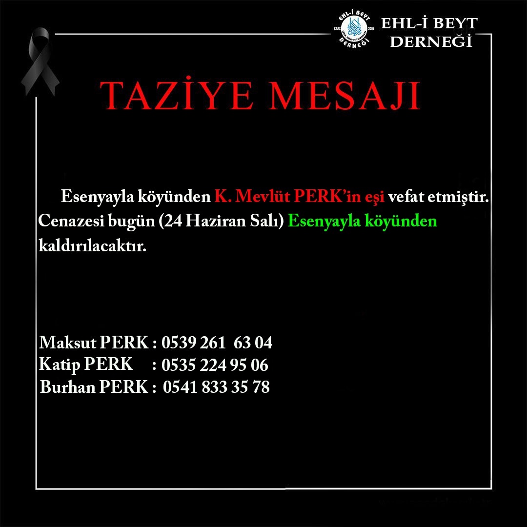 TAZİYE MESAJI
