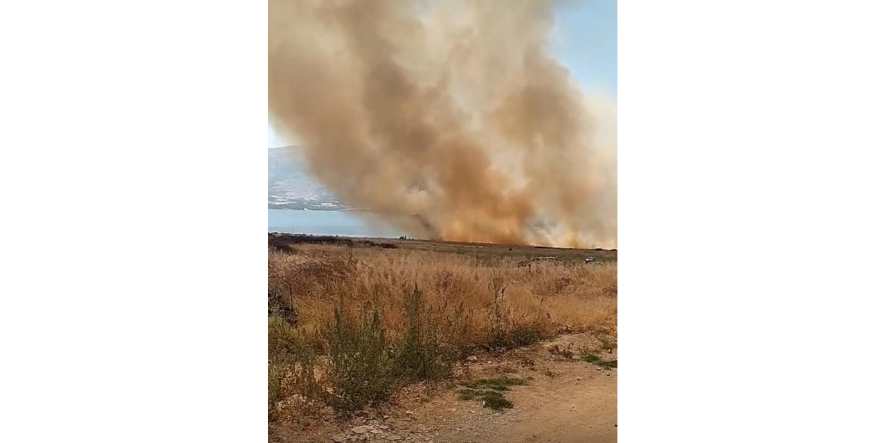 Elazığ’da otluk alanda çıkan yangın korkuttu