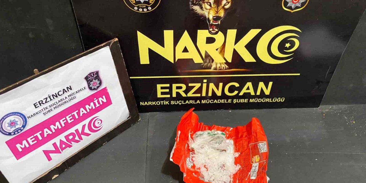 Erzincan’da bir miktar metamfetamin ele geçirildi