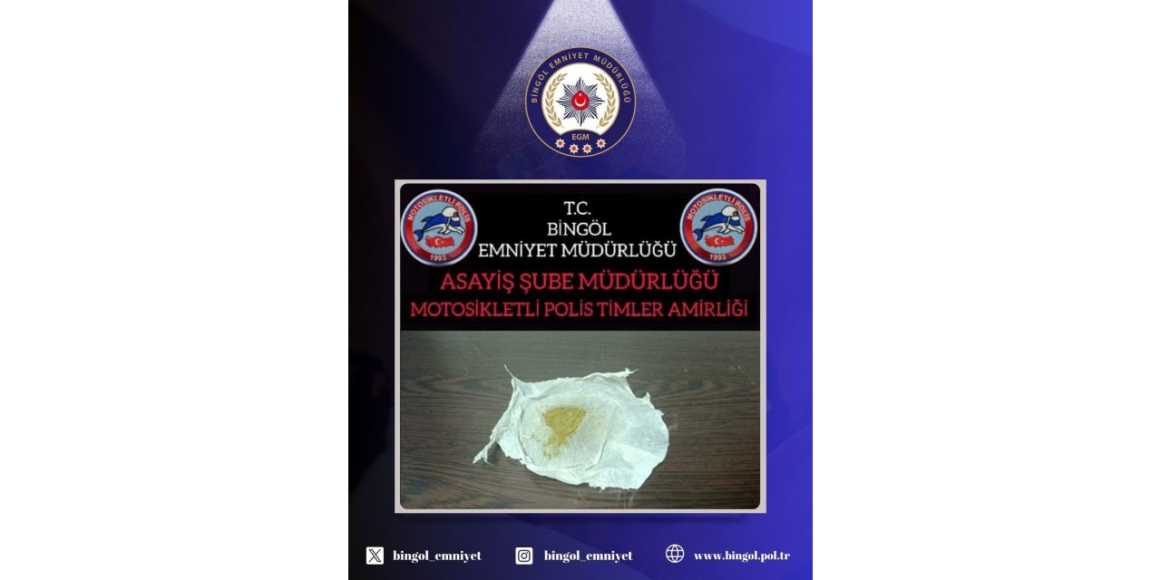 Bingöl’de uyuşturucu operasyonu