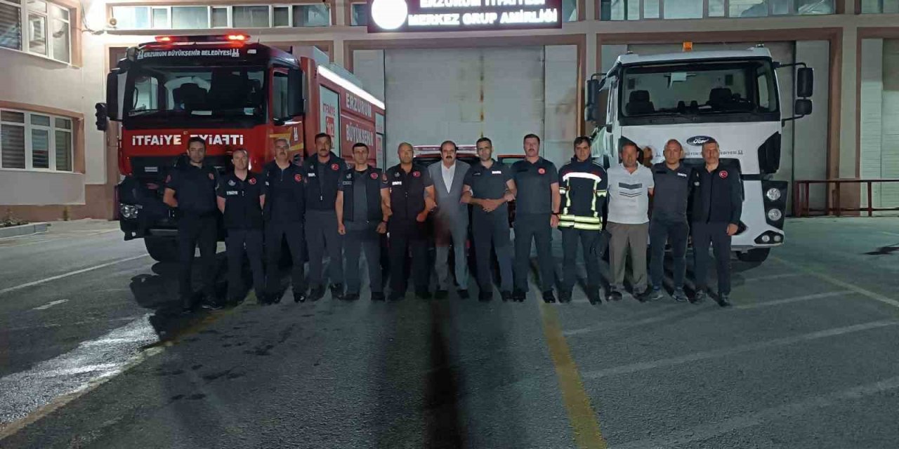 Erzurum’dan Hatay’a itfaiye desteği