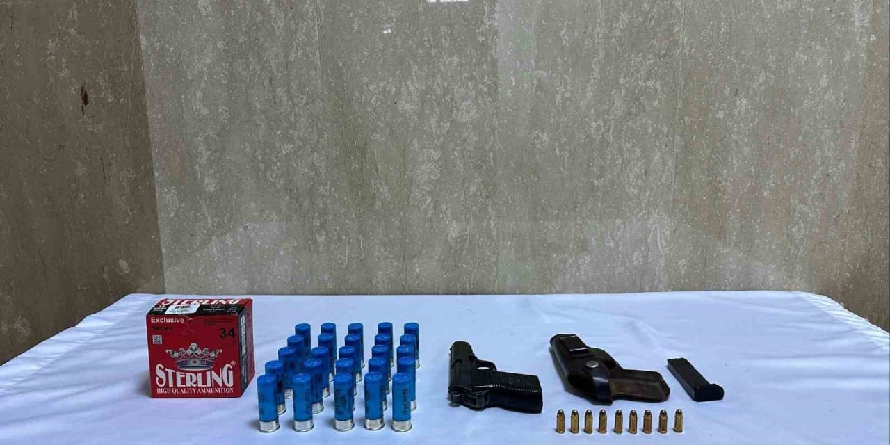 Bingöl’de tabanca ve fişek ele geçirildi
