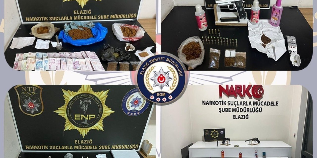 Elazığ’da uyuşturucu operasyonu: 7 tutuklama