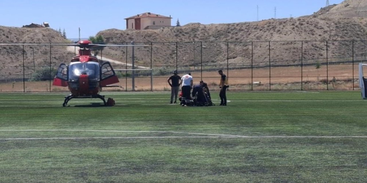 Darende’de fenalaşan hasta hava ambulansıyla Malatya’ya sevk edildi