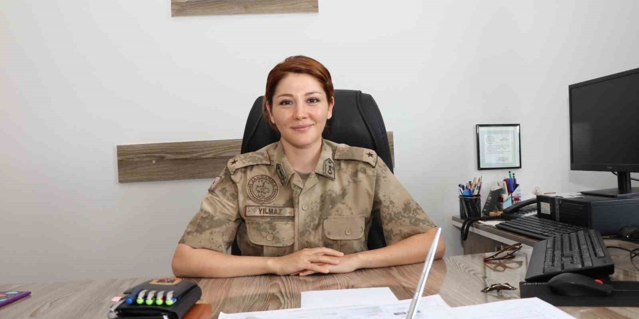 İlçede kadın jandarma komutanı sevinci