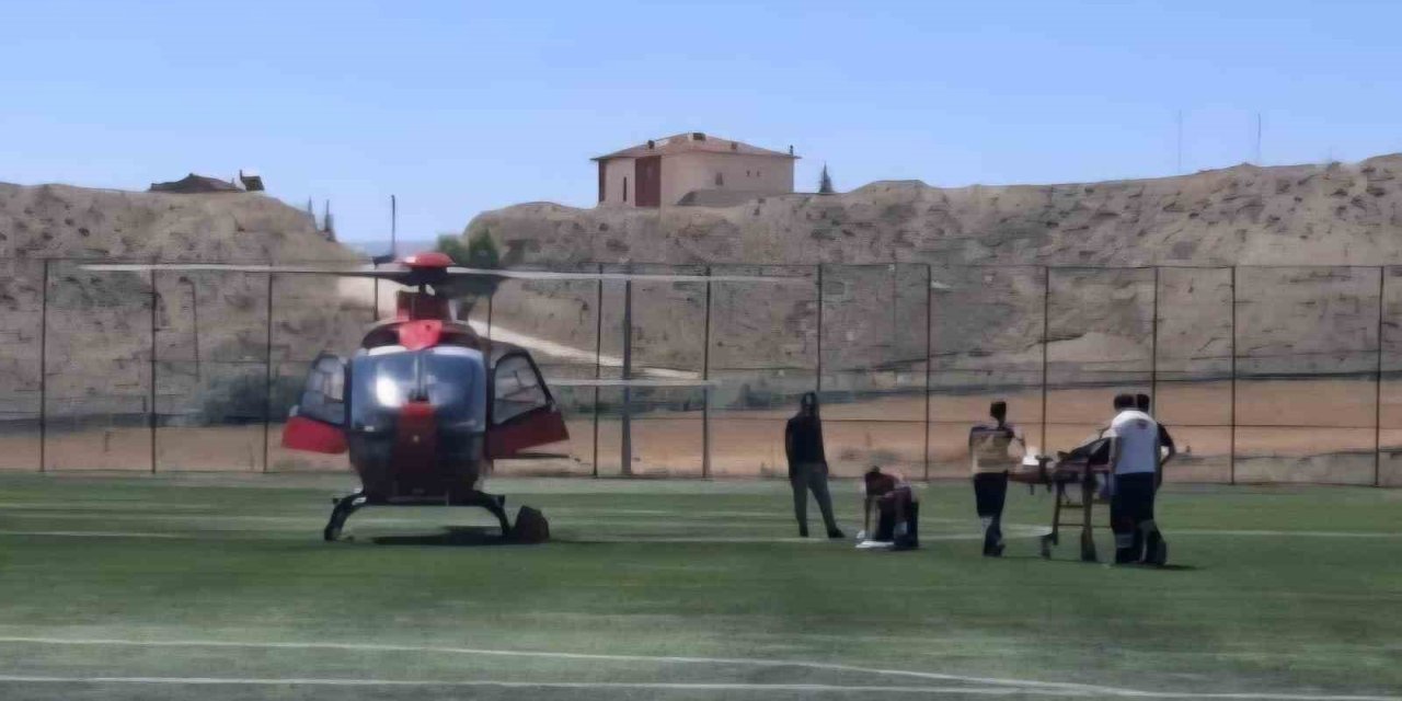 Kalp krizi geçiren hasta hava ambulansı ile Malatya’ya sevk edildi