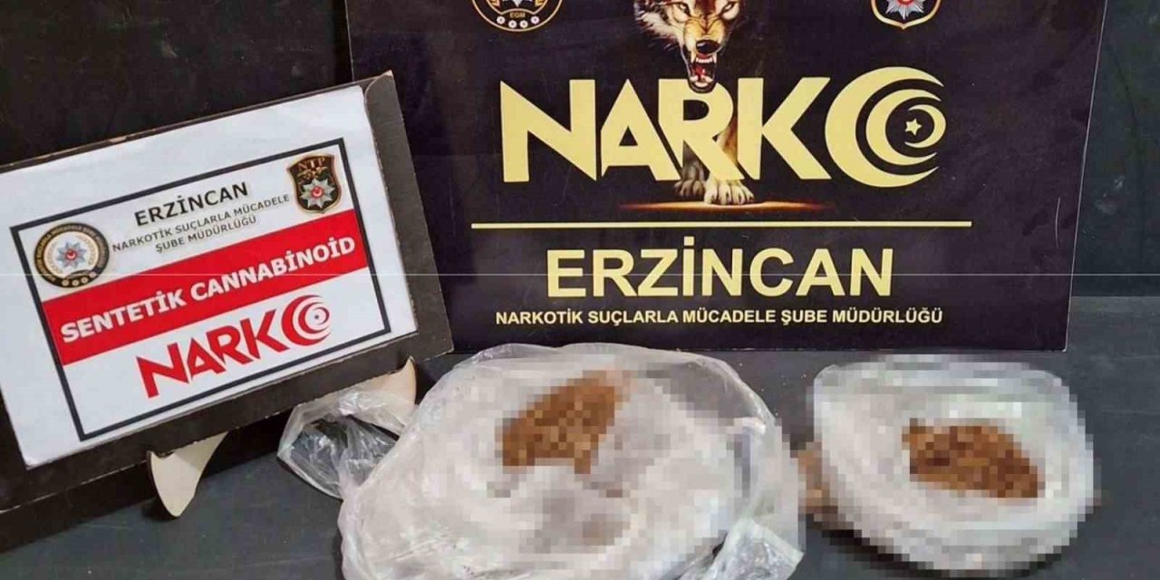 Erzincan’da bir miktar uyuşturucu ele geçirildi