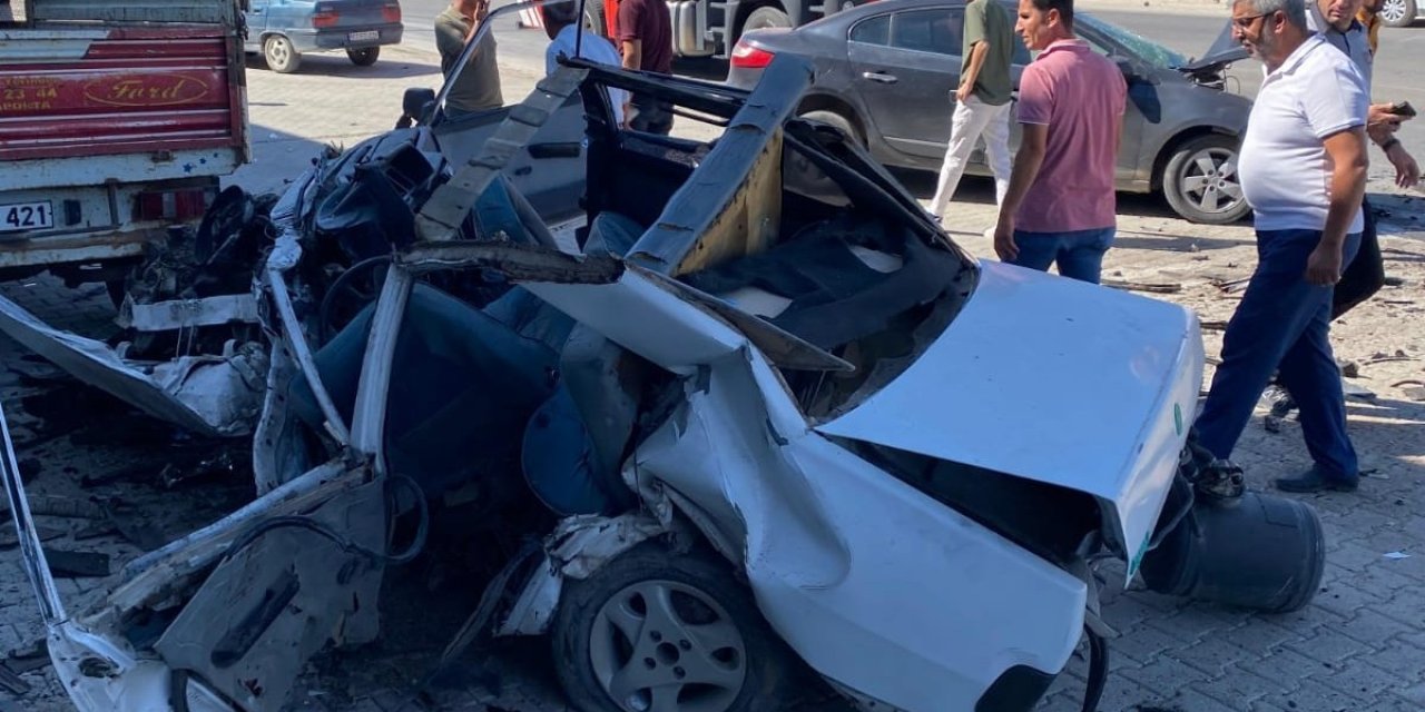 Malatya’daki kazada Tofaş hurdaya döndü: 1 ölü, 1 yaralı