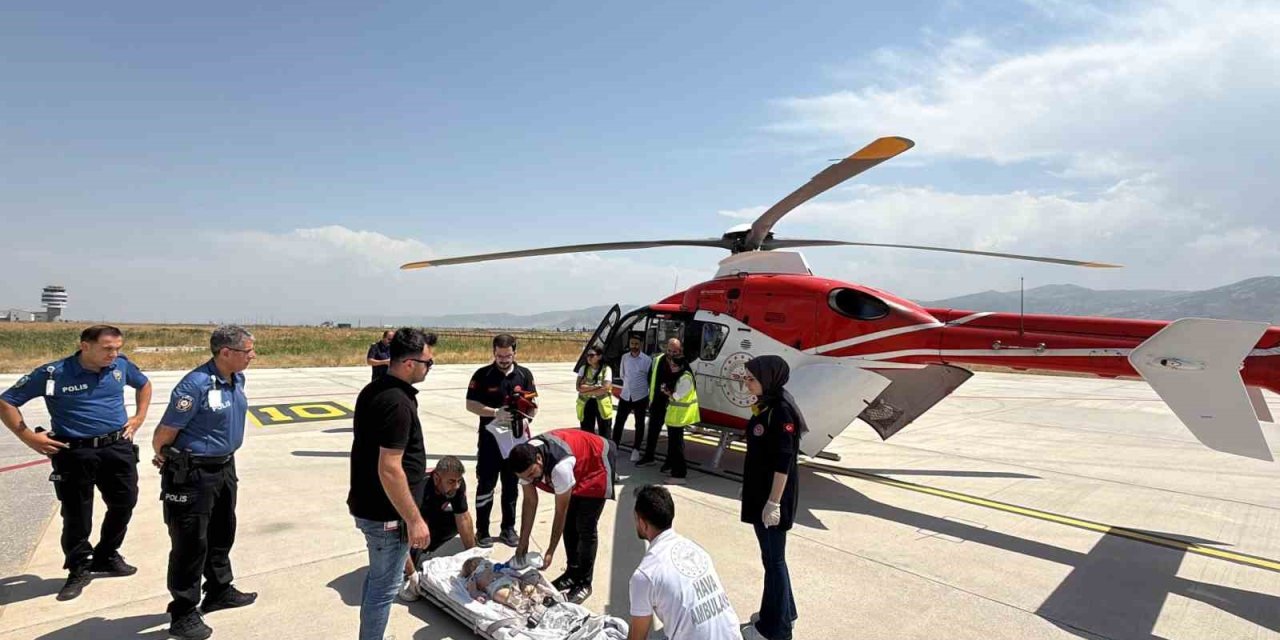 9 aylık bebek ambulans helikopterle Elazığ’a sevk edildi