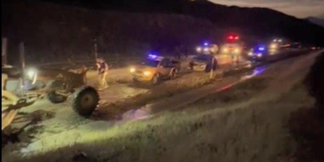 Kars-Kağızman-Ağrı yoluna sel engeli