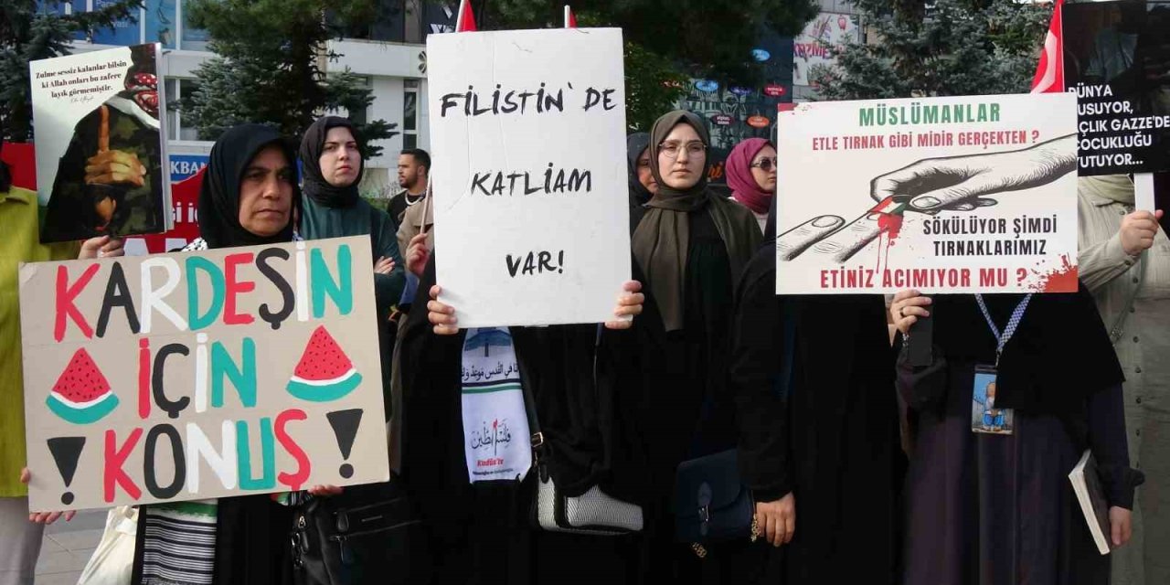 Erzurum’da sağlık çalışanları 90 haftadır Gazze için yürüyor