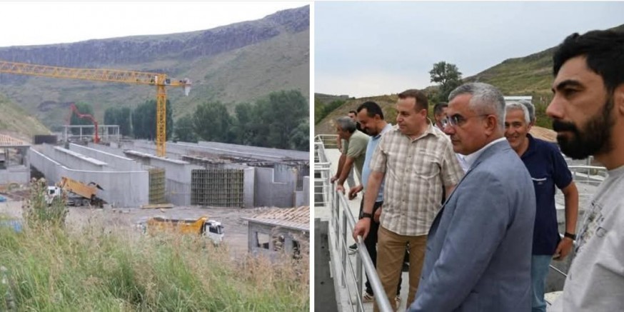 Kars Atıksu Toplama ve Arıtma Tesisi tüm hızıyla sürüyor