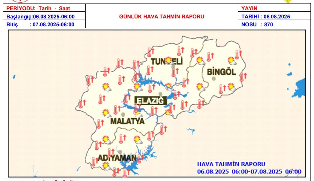 Meteorolojiden sıcaklık uyarısı
