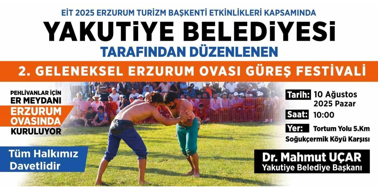 Yakutiye Belediyesi’nden ata sporuna destek: 2. Geleneksel Erzurum Ovası Güreş Festivali’ne geri sayım