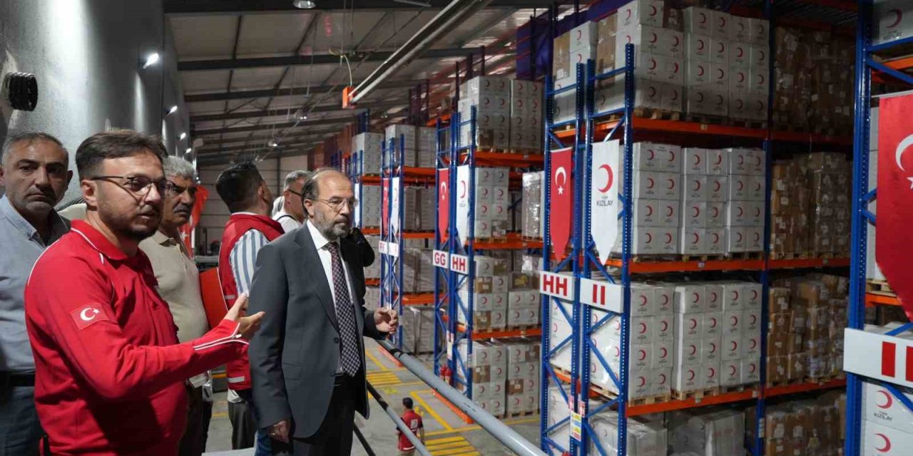 Binlerce ton gıda Gazze için hazır edildi