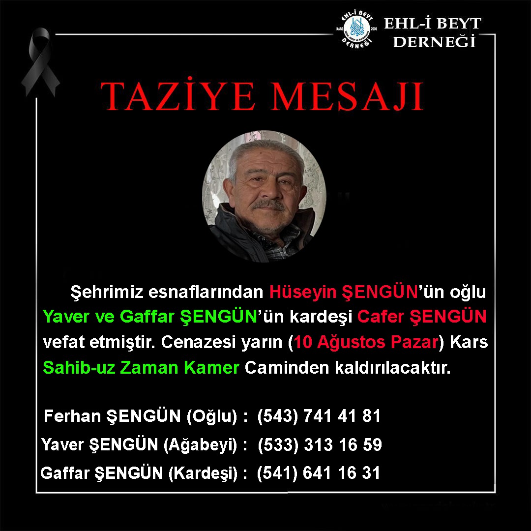 TAZİYE MESAJI