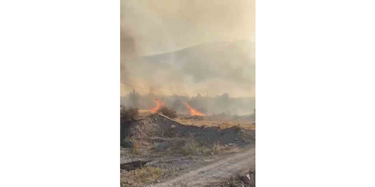 Elazığ’da örtü yangını söndürüldü
