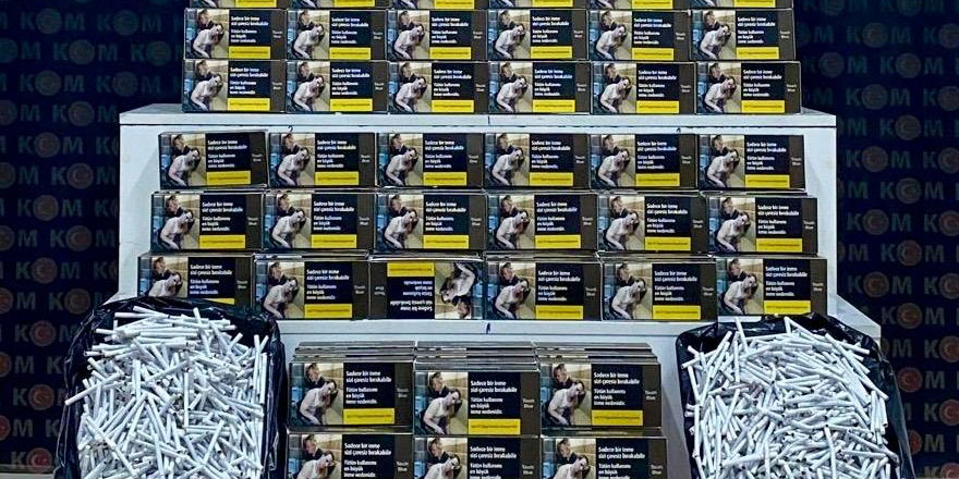 Kars’ta binlerce doldurulmuş makaron ele geçirildi