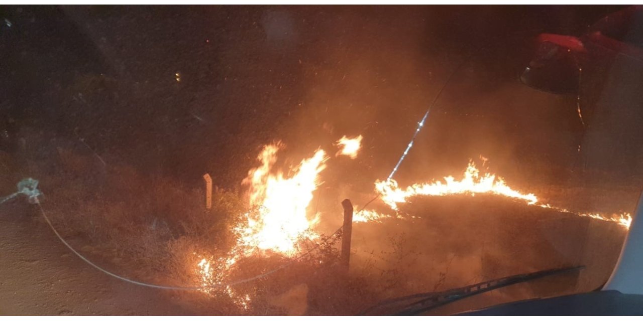 Kovancılar’da anız yangını paniğe neden oldu