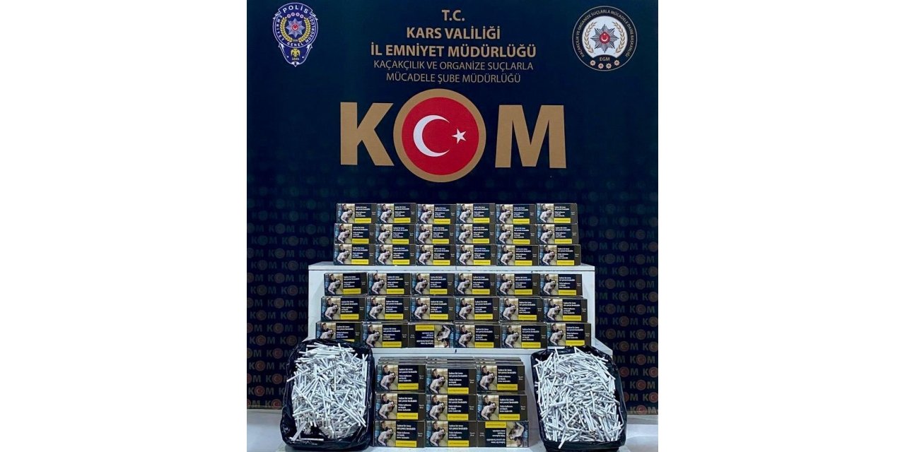 Kars’ta 30 bin Makaron ele geçirildi