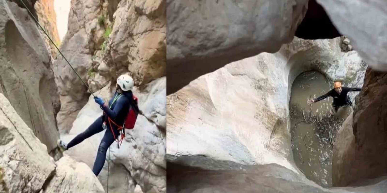 27 şelale inişli Dilliçay Kanyonunun ilk geçişi gerçekleştirildi