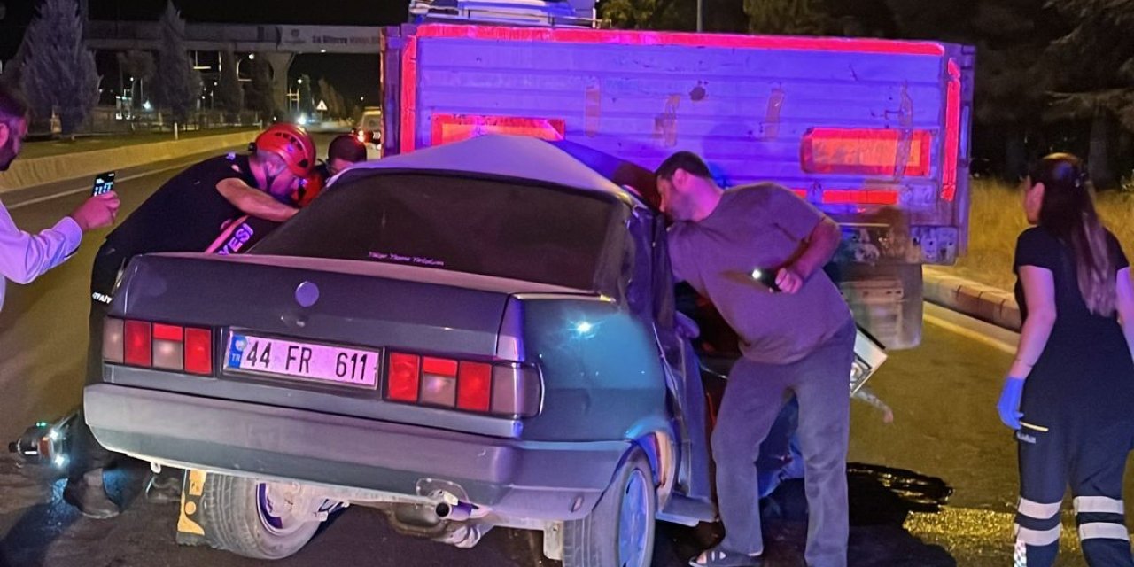 Malatya’da tır ile otomobil çarpıştı: 1 yaralı