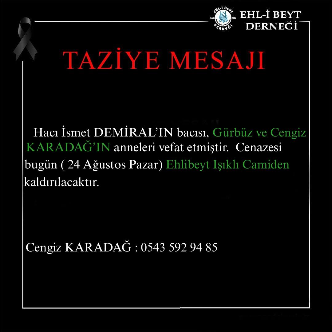 TAZİYE MESAJI